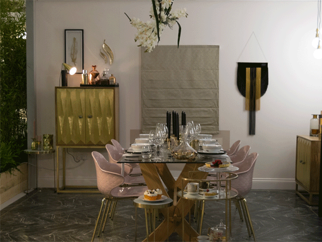 luxe dining room good homes roomset ideal home show 