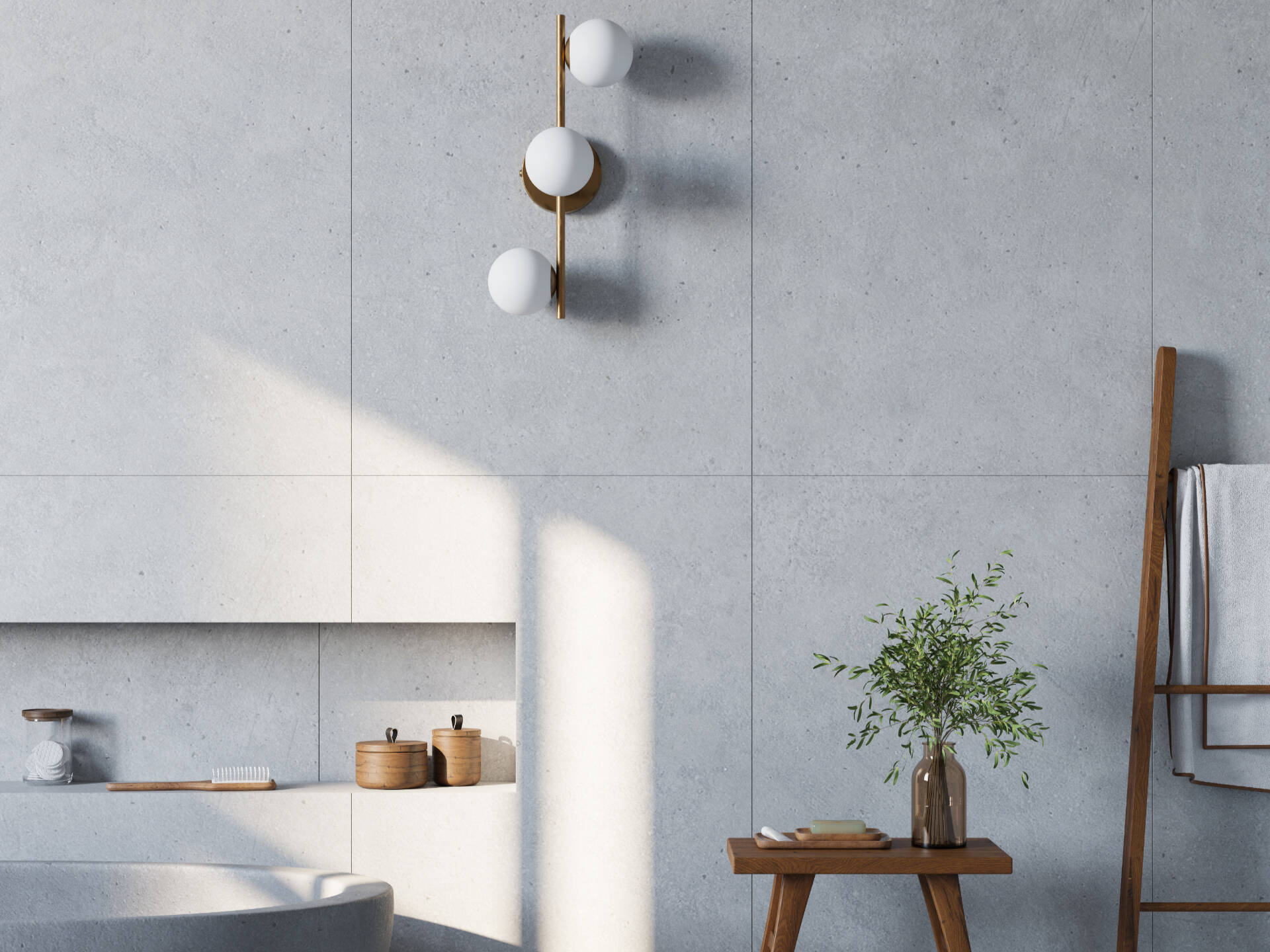 Coro 3 Light Bronze and Opal Ceiling/Wall Light 