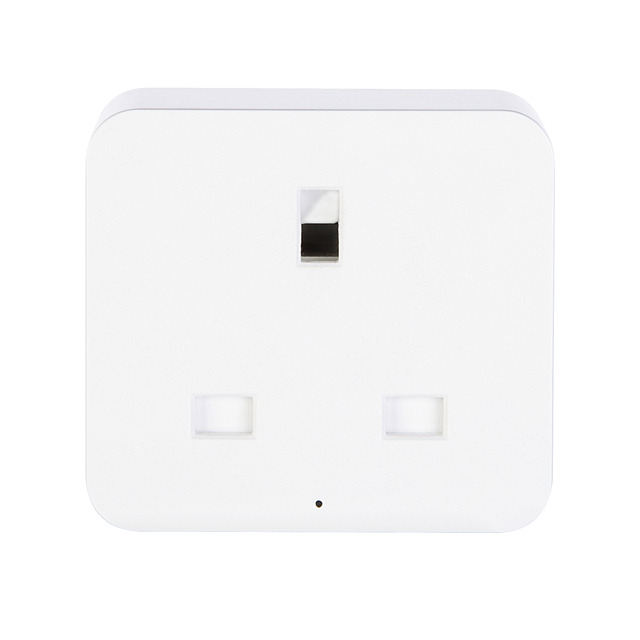 Smart plug on white background