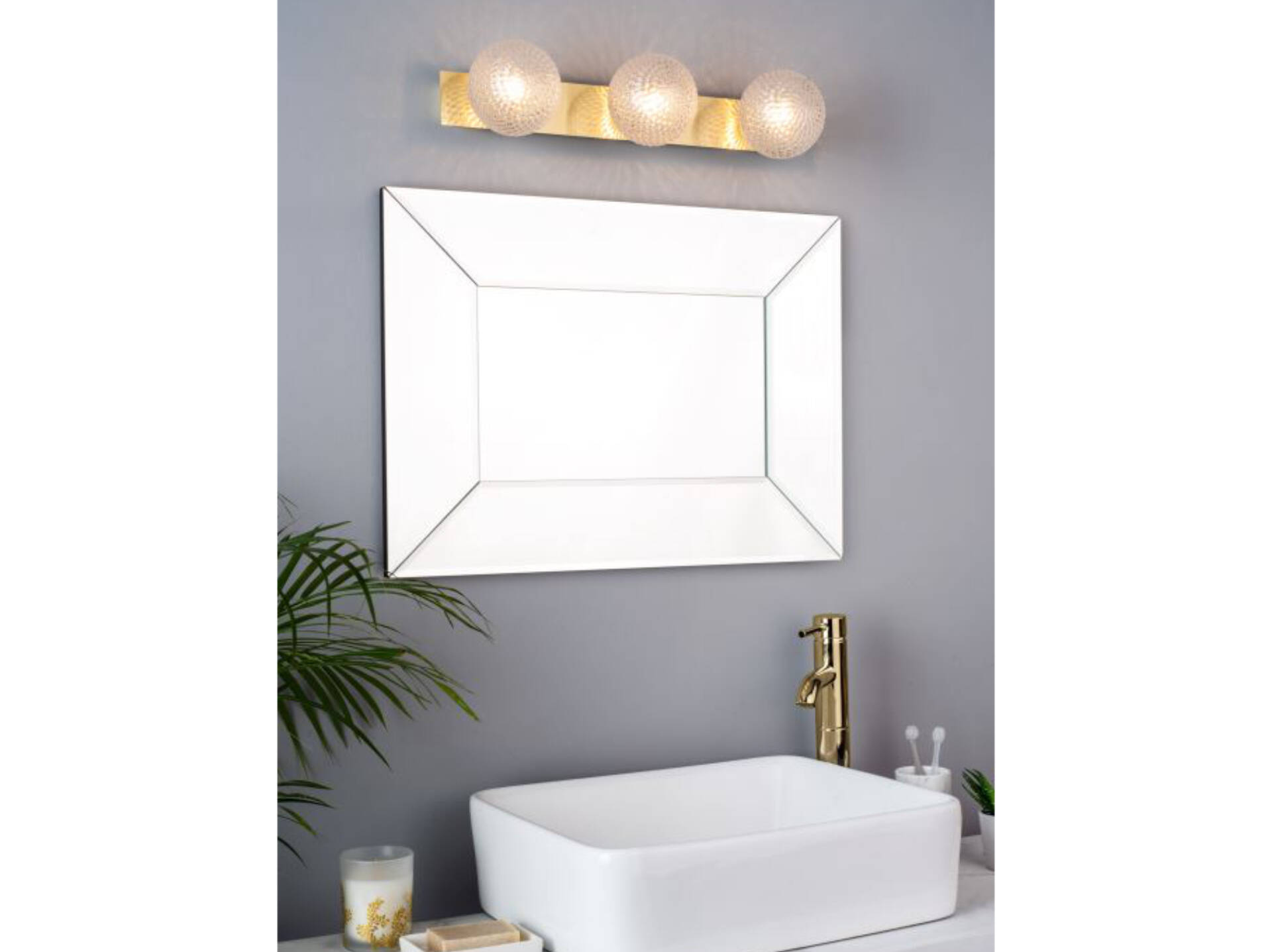 Prague 3 Light Bathroom Wall Light 