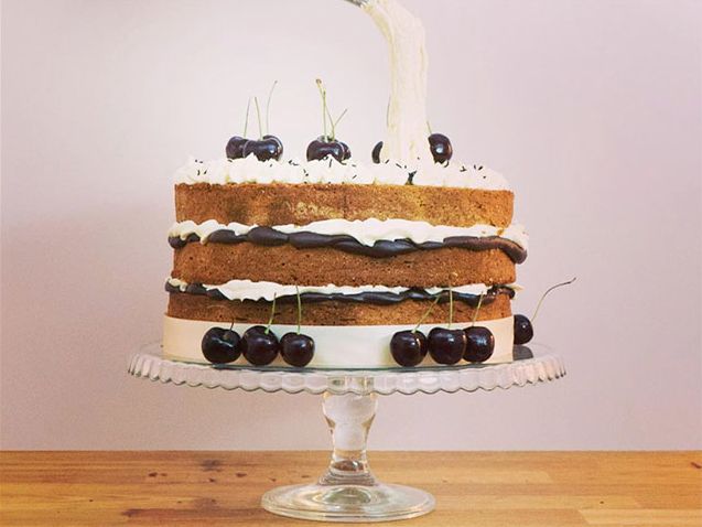 cream layered cake with blackberry jam with icing in piping by Juliet Sear - cake decorating tips - kitchen - goodhomesmagazine.com