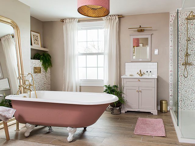 The shades of pink are warm and inviting