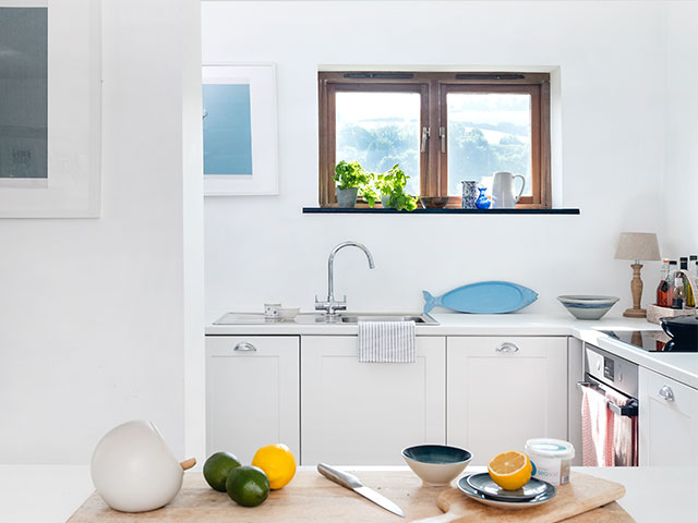 The coastal renovation featured a relaxed kitchen