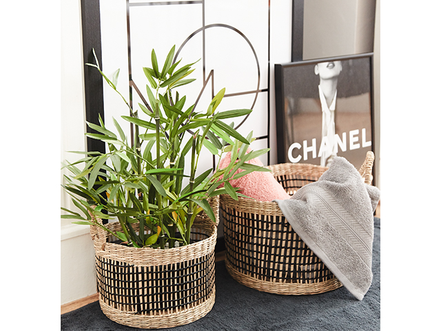 Missguided Sass belle nude seagrass open weave baskets_- set of 2