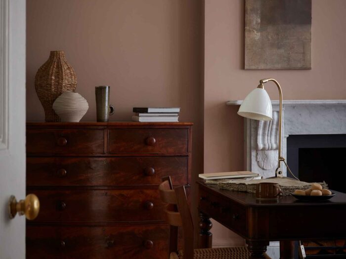 Think of the warming, caramel, coffee tones of Little Greene's Colour of the Year 2025 - Mochi