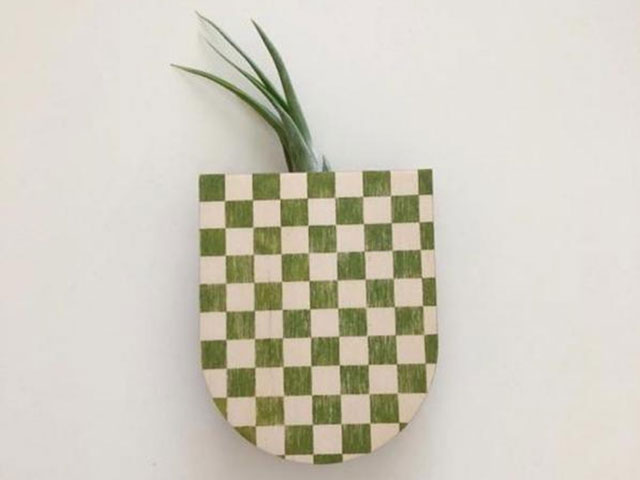 Add the chequerboard trend with this chic planter