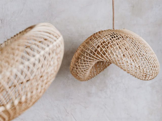 large rattan lampshades from collectiviste