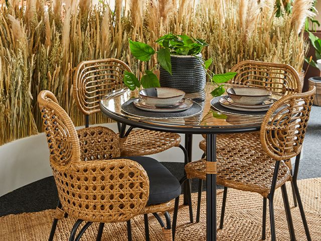 rattan al fresco -6 stylish al fresco dining ideas - garden - goodhomesmagazine.com
