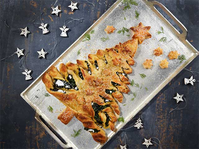 Spinach Christmas Tree vegan Christmas recipes