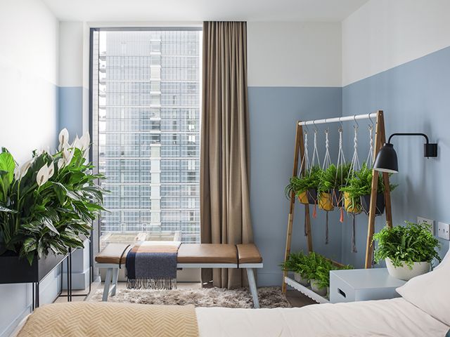 thejoyofplants housplant bedroom at locke leman hotel - goodhomesmagazine.com
