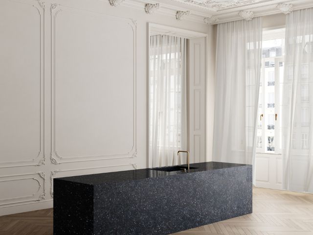 Example of tiles in an invisible kitchen