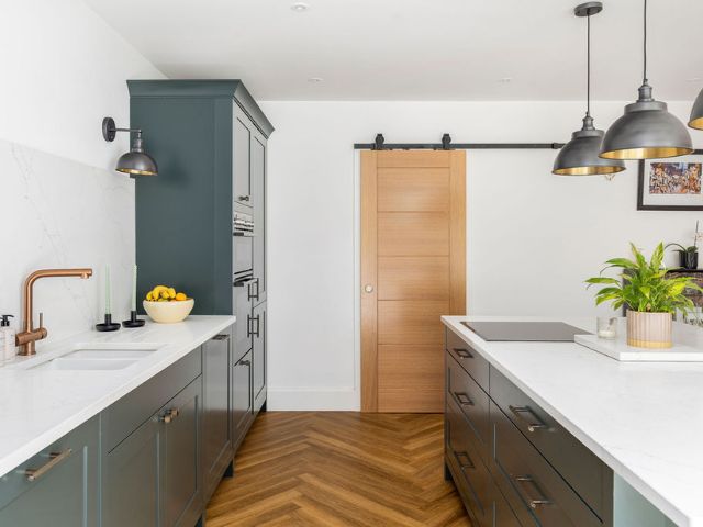 Shaker style kitchen in a new build