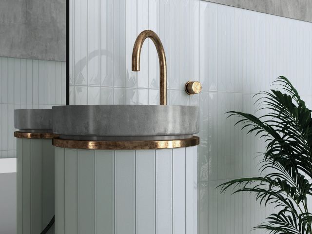 Example of tiles in an invisible bathroom